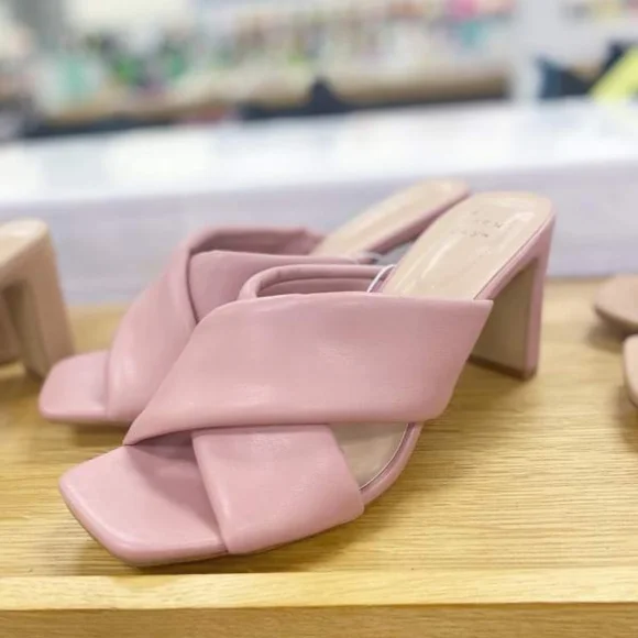 NEW A NEW DAY * CLEMENTINE CROSSBOW MULES MAUVE PINK 7.5 - Picture 7 of 8